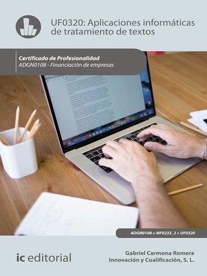cover image of Aplicaciones Informáticas de tratamiento de textos. ADGN0108
